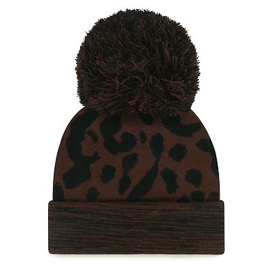 Women's '47 Brown Houston Astros Rosette Cuffed Knit Hat with Pom