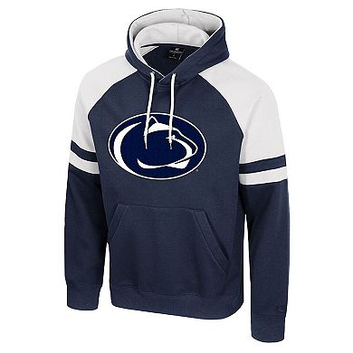 Men's Colosseum Navy Penn State Nittany Lions Todd Raglan Pullover Hoodie