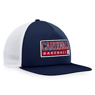 Men's Majestic Navy/White St. Louis Cardinals Foam Trucker Snapback Hat