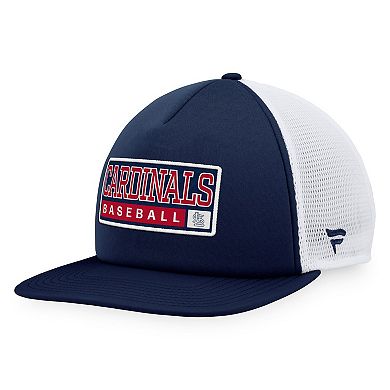 Men's Majestic Navy/White St. Louis Cardinals Foam Trucker Snapback Hat