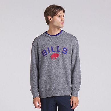 Men's Fanatics Heather Gray Buffalo Bills Loop Terry Pullover Sweatshirt