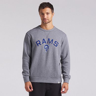 Men's Fanatics Heather Gray Los Angeles Rams Loop Terry Pullover Sweatshirt