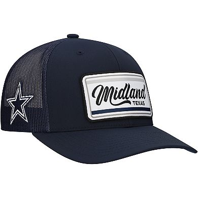 Men's HOOey Navy Dallas Cowboys Midland Rig Trucker Adjustable Hat