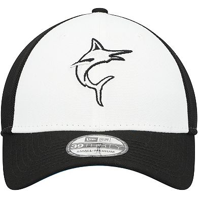 Men's New Era Black/White Miami Marlins 2023 On-Field Batting Practice 39THIRTY Flex Hat