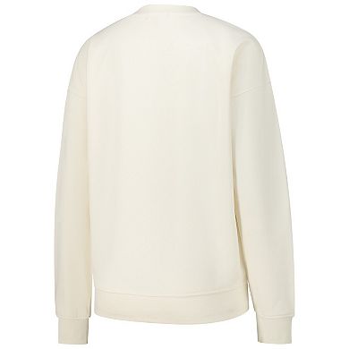 Women's Mitchell & Ness Cream Chicago Bulls Brush Bucket Pullover Sweatshirt