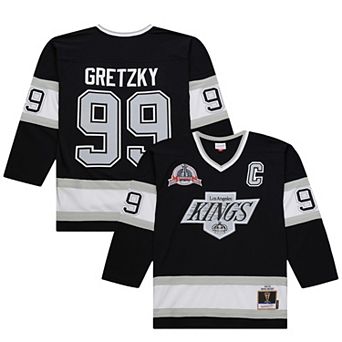 Men's Mitchell & Ness Wayne Gretzky Black Los Angeles Kings Big & Tall 1992/93 Blue Line 2.0 Jersey