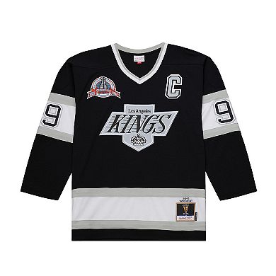 Men's Mitchell & Ness Wayne Gretzky Black Los Angeles Kings Big & Tall 1992/93 Blue Line 2.0 Jersey