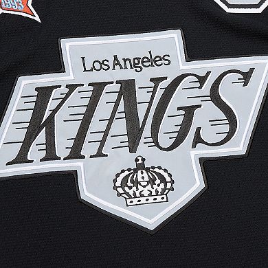 Men's Mitchell & Ness Wayne Gretzky Black Los Angeles Kings Big & Tall 1992/93 Blue Line 2.0 Jersey