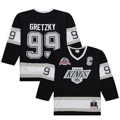 Men's Mitchell & Ness Wayne Gretzky Black Los Angeles Kings Big & Tall 1992/93 Blue Line 2.0 Jersey