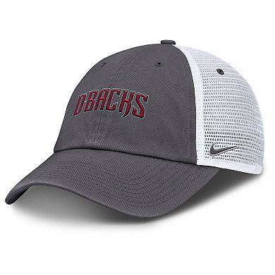 Men's Nike Gray Arizona Diamondbacks Wordmark Club Adjustable Trucker Hat