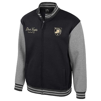 Men's Colosseum Black Army Black Knights Ambi-Turner Full-Zip Varsity Jacket