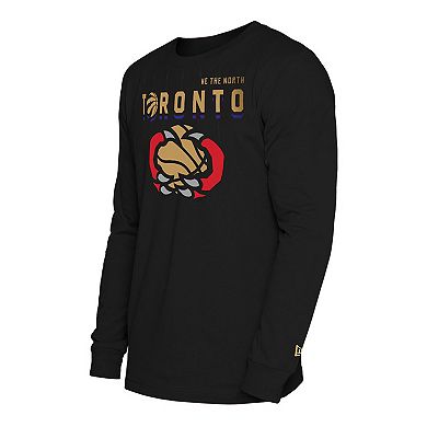 Men's New Era Black Toronto Raptors 2024/25 City Edition Long Sleeve T-Shirt