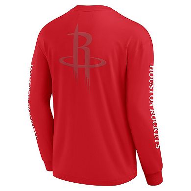 Men's Fanatics Red Houston Rockets Elements Strive Long Sleeve T-Shirt