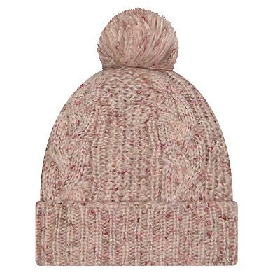 Women's New Era Stone Houston Texans Trendy Tone Cuffed Knit Hat with Pom