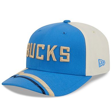 Men's New Era Blue Milwaukee Bucks 2024/25 City Edition 9SEVENTY Stretch-Snap Hat