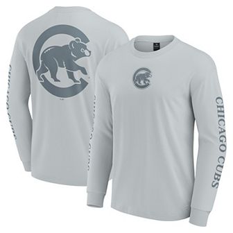 Men's Fanatics Gray Chicago Cubs Elements Strive Long Sleeve T-Shirt