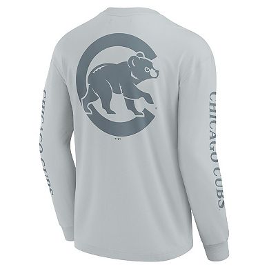 Men's Fanatics Gray Chicago Cubs Elements Strive Long Sleeve T-Shirt