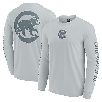Men's Fanatics Gray Chicago Cubs Elements Strive Long Sleeve T-Shirt