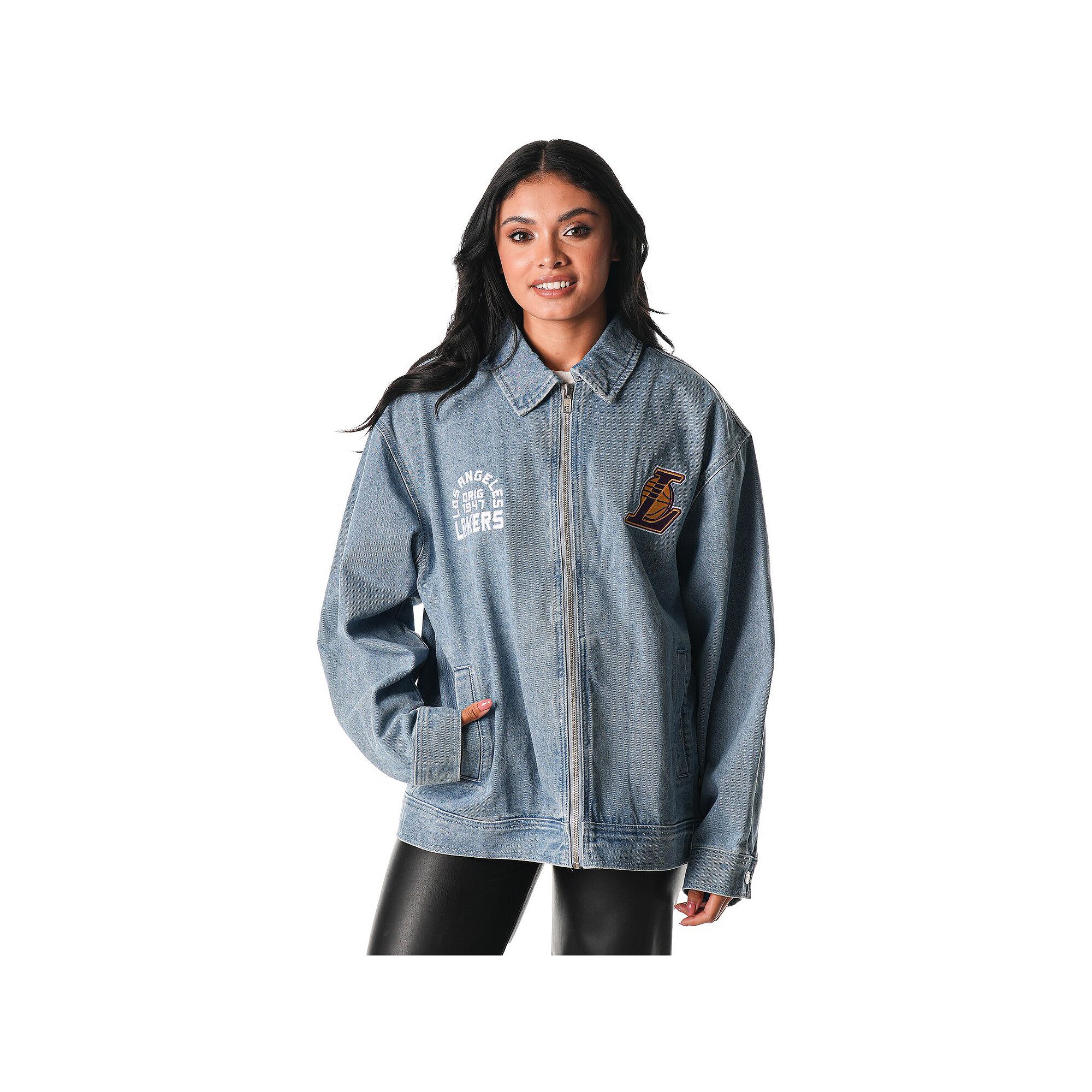 Unisex The Wild Collective Blue Los Angeles Lakers Coaches Full-Zip Denim J