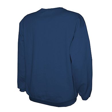 Men's Stitches Navy Atlanta Braves Pullover Sweatshirt