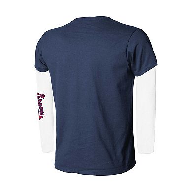Youth Stitches Navy/White Atlanta Braves Combo T-Shirt Set