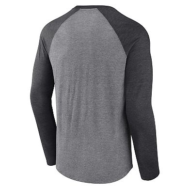 Men's Fanatics Gray Texas A&M Aggies Banner Year Tri-Blend Raglan Long Sleeve T-Shirt