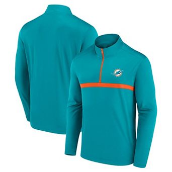 Men's Fanatics Aqua Miami Dolphins Head-to-Head Quarter-Zip Top