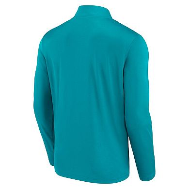 Men's Fanatics Aqua Miami Dolphins Head-to-Head Quarter-Zip Top