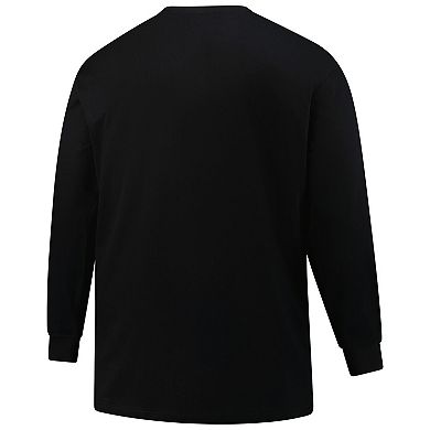 Men's Fanatics Black Oregon Ducks Big & Tall Vision Long Sleeve T-Shirt