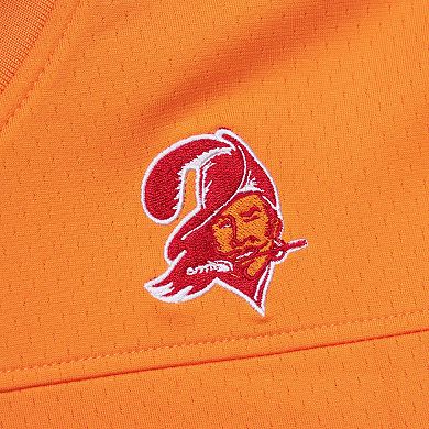 Men's Mitchell & Ness Mike Alstott Orange Tampa Bay Buccaneers Player Name & Number Hoodie Legacy Jersey