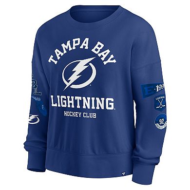 Women's Fanatics Blue Tampa Bay Lightning Go Team Pullover Sweatshirt