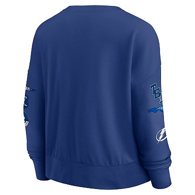 Women's Fanatics Blue Tampa Bay Lightning Go Team Pullover Sweatshirt