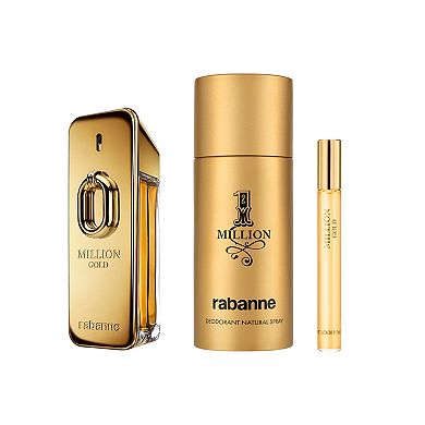 Rabanne Million Gold Eau de Parfum Intense 3 Piece Cologne Gift Set