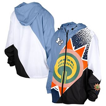 Men's New Era Light Blue San Antonio Spurs 2024/25 City Edition Full-Zip Windbreaker Jacket