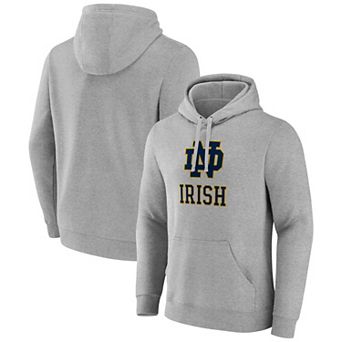 Men's Fanatics Gray Notre Dame Fighting Irish Primary Logo Pullover Hoodie