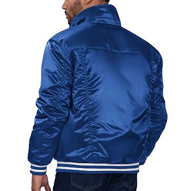 Men's Starter x Levi's Royal Philadelphia 76ers Silver Label Trucker Satin Full-Snap Jacket