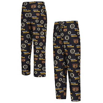 Men's Concepts Sport Black Boston Bruins All Over Print Knit Pants