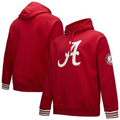 Men's Mitchell & Ness Crimson Alabama Crimson Tide Chainstich Fleece Pullover Hoodie