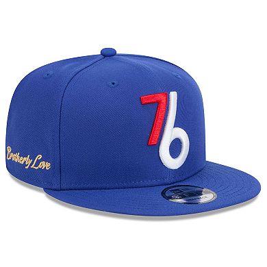 Men's New Era Royal Philadelphia 76ers 2024/25 City Edition Alternate 9FIFTY Snapback Hat
