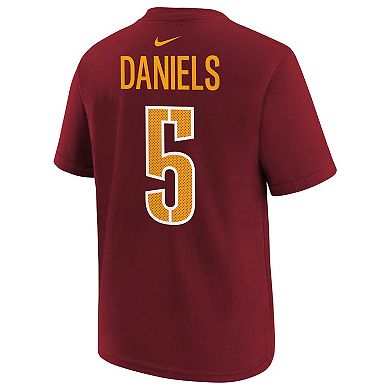 Preschool Nike Jayden Daniels Burgundy Washington Commanders Player Name & Number T-Shirt