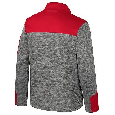 Men's Colosseum Gray/Red Houston Cougars Guard Full-Zip Jacket