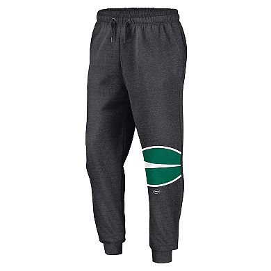 Men's Fanatics Heather Charcoal New York Jets Boost Fleece Joggers