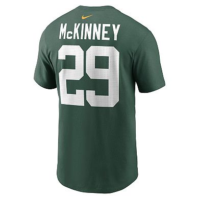 Men's Nike Xavier McKinney Green Green Bay Packers Name & Number T-Shirt