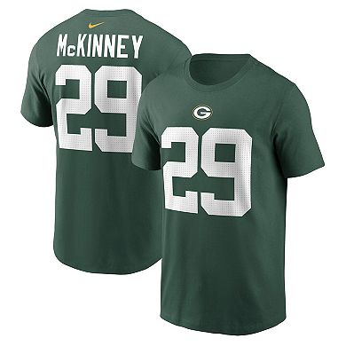 Men's Nike Xavier McKinney Green Green Bay Packers Name & Number T-Shirt