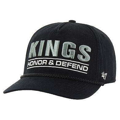 Men's '47 Black Los Angeles Kings OHT Military Appreciation Homeland Honor and Defend Hitch Adjustable Hat