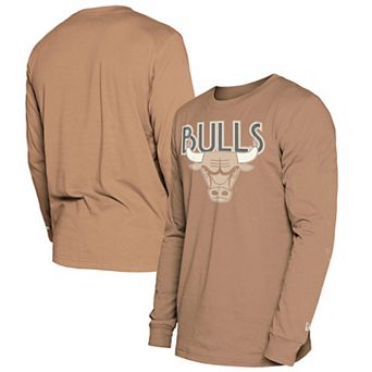 Men's New Era Tan Chicago Bulls 2024/25 City Edition Long Sleeve T-Shirt