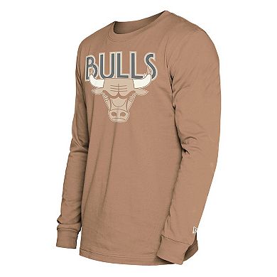Men's New Era Tan Chicago Bulls 2024/25 City Edition Long Sleeve T-Shirt