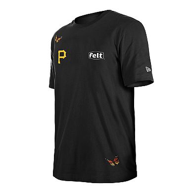 Men's New Era x Felt Black Pittsburgh Pirates T-Shirt