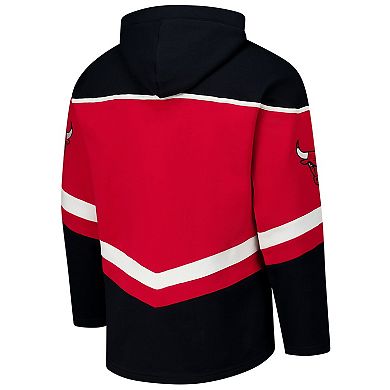 Men's '47 Red Chicago Bulls Layup Lacer Pullover Hoodie