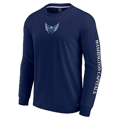 Men's Fanatics Navy Washington Capitals Elements Strive Long Sleeve T-Shirt